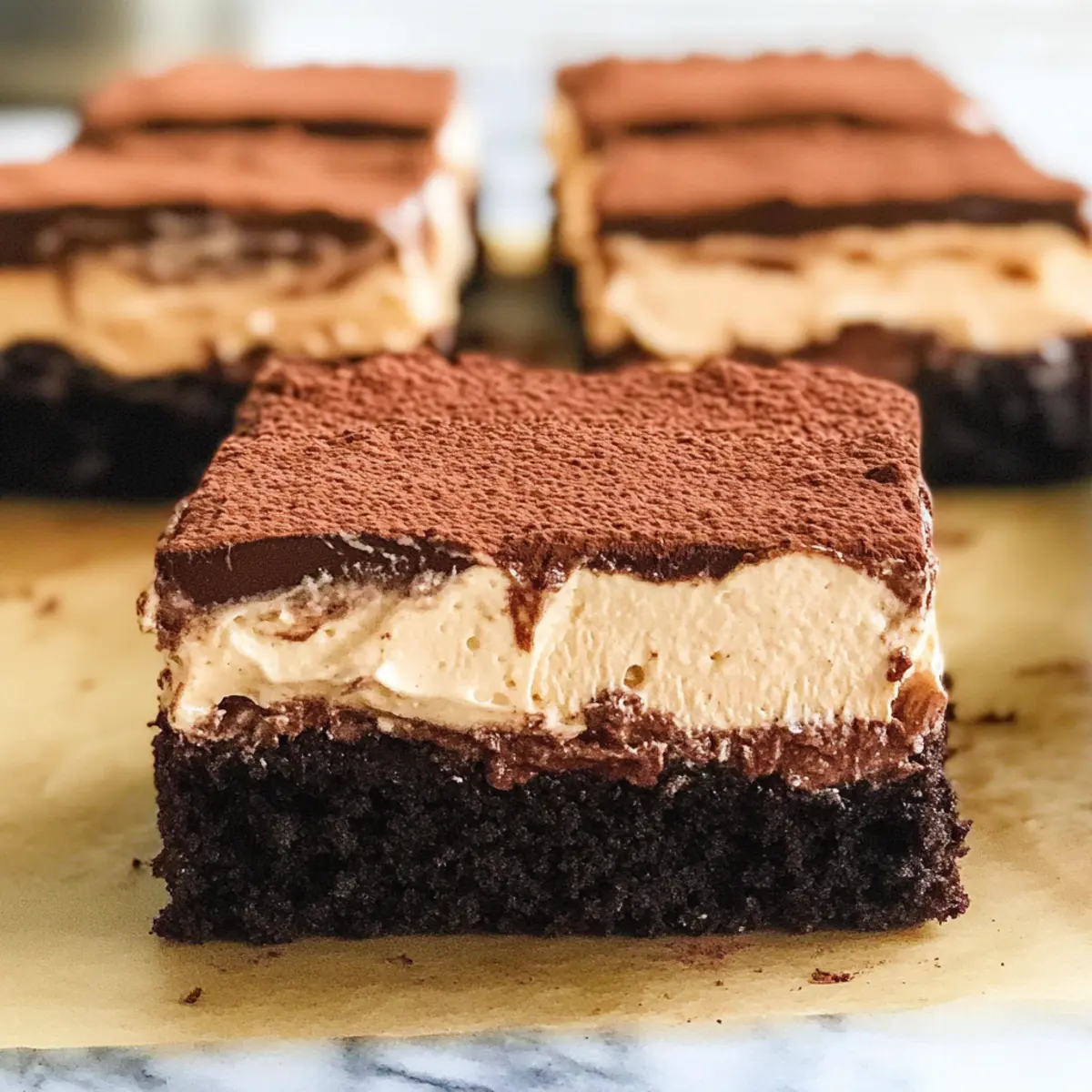 Tiramisu Brownies: Indulge in Creamy Coffee Chocolate Bliss