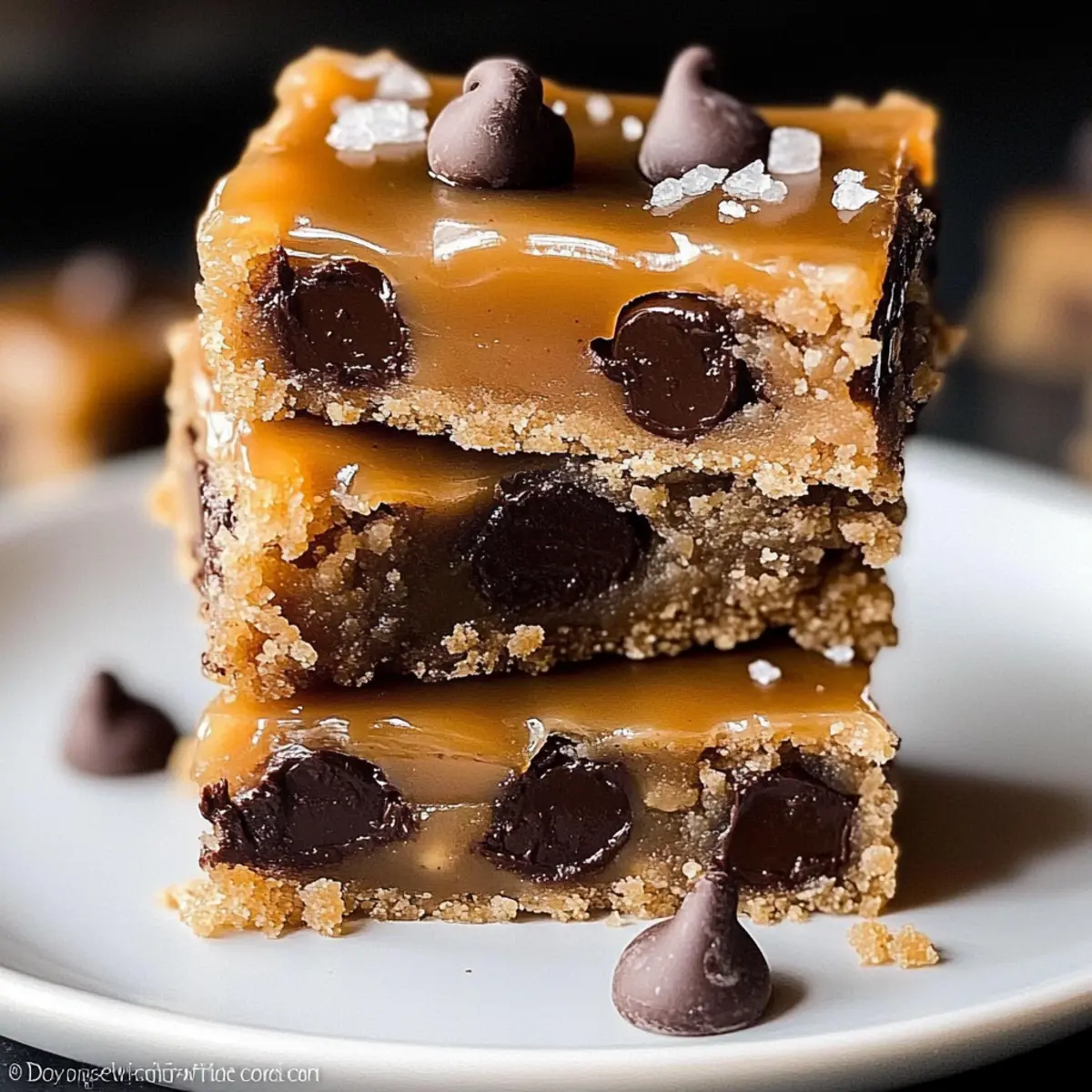 Salted Caramel Chocolate Chip Cookie Bars for Sweet Bliss