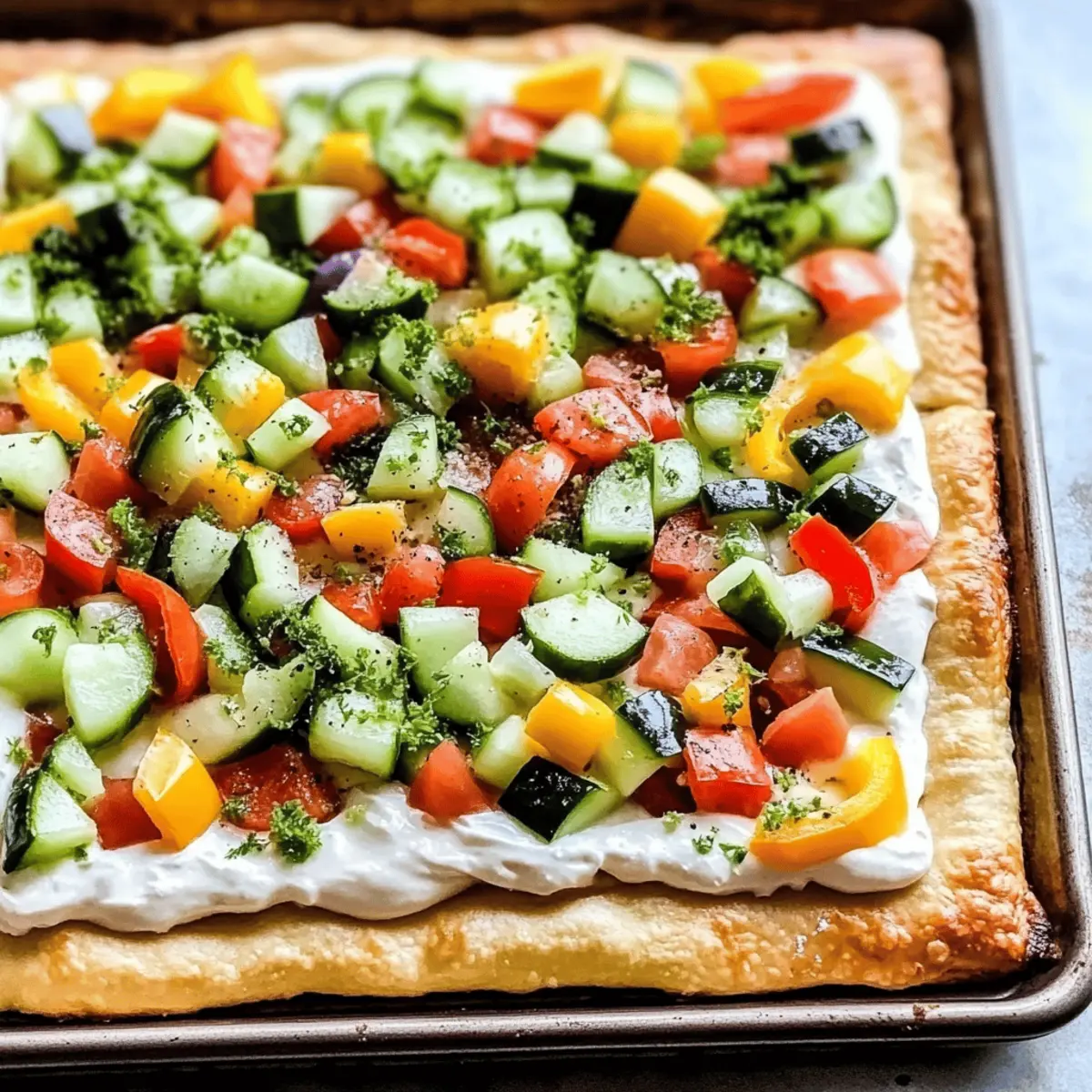 Crispy Roll Veggie Pizza with Cream Cheese Everyone Will Love