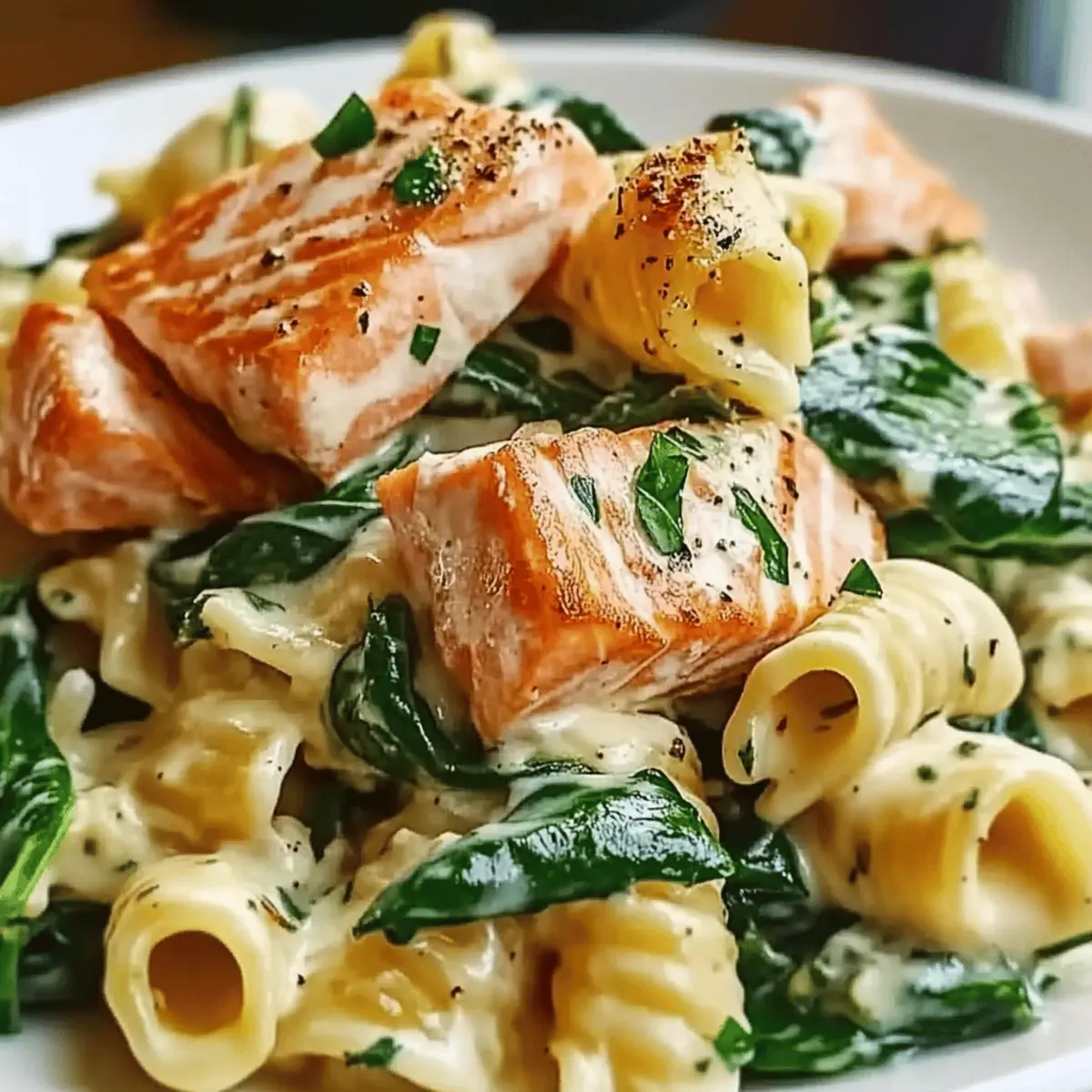 Creamy Salmon Spinach Pasta for a Flavor-Packed Dinner