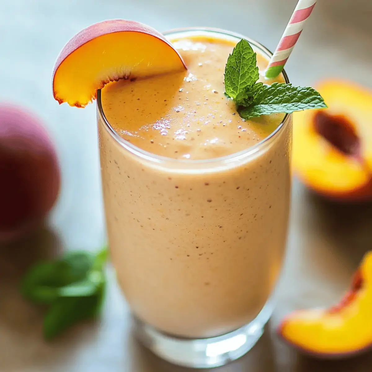 Refreshing Peach Smoothie: Sip into Summer Bliss