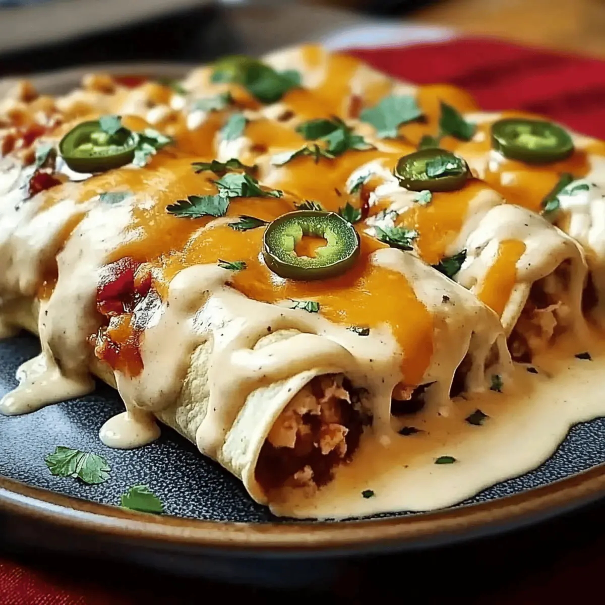 Irresistible Jalapeño Popper Cheesy Chicken Enchiladas Delight
