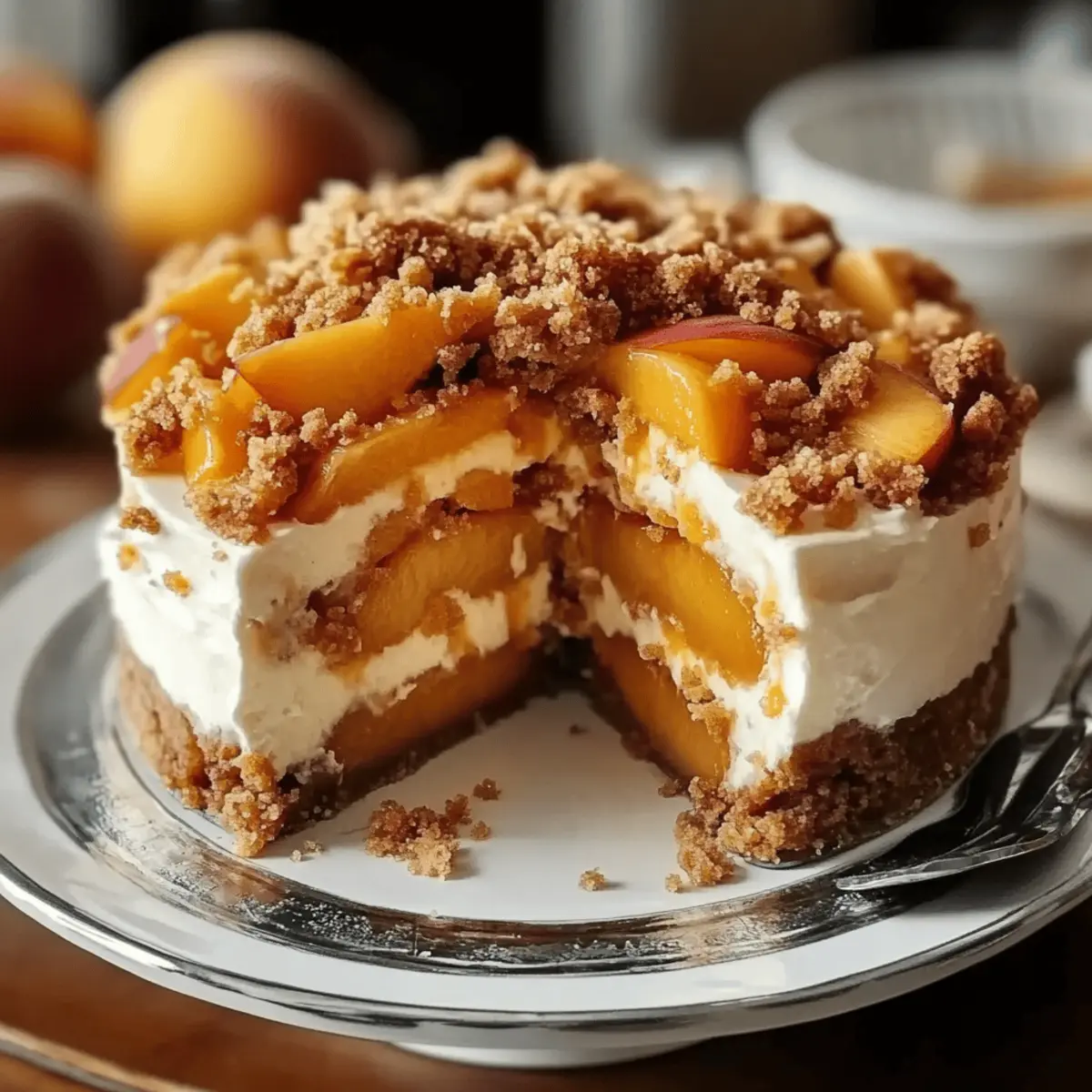 Irresistible Peach Streusel Cheesecake for Summer Bliss