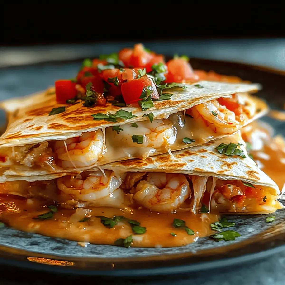 Shrimp and Crab Bomb Nacho Quesadilla: A Cheesy Seafood Treat