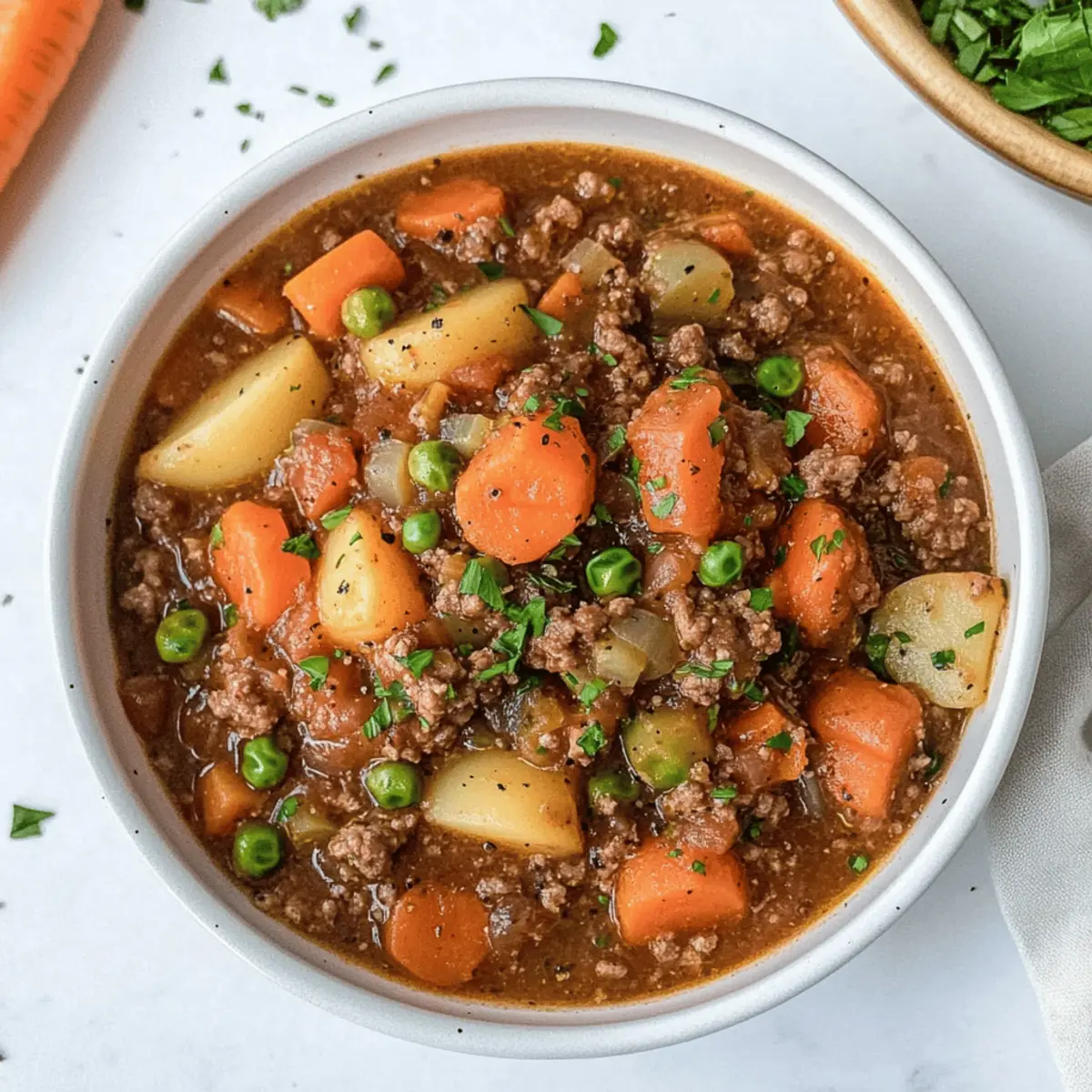 Savory Hamburger Beef Stew for Cozy Nights In