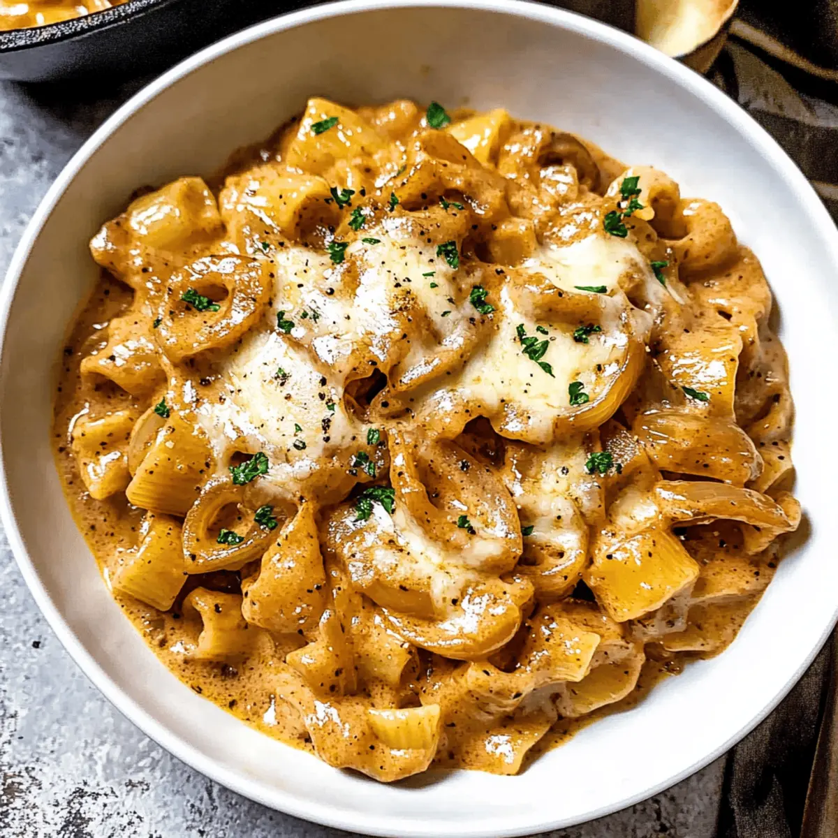 Indulge in One Pot French Onion Pasta for Cozy Nights