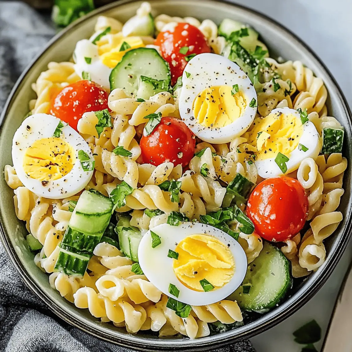 Creamy Egg Pasta Salad that Will Brighten Your Day