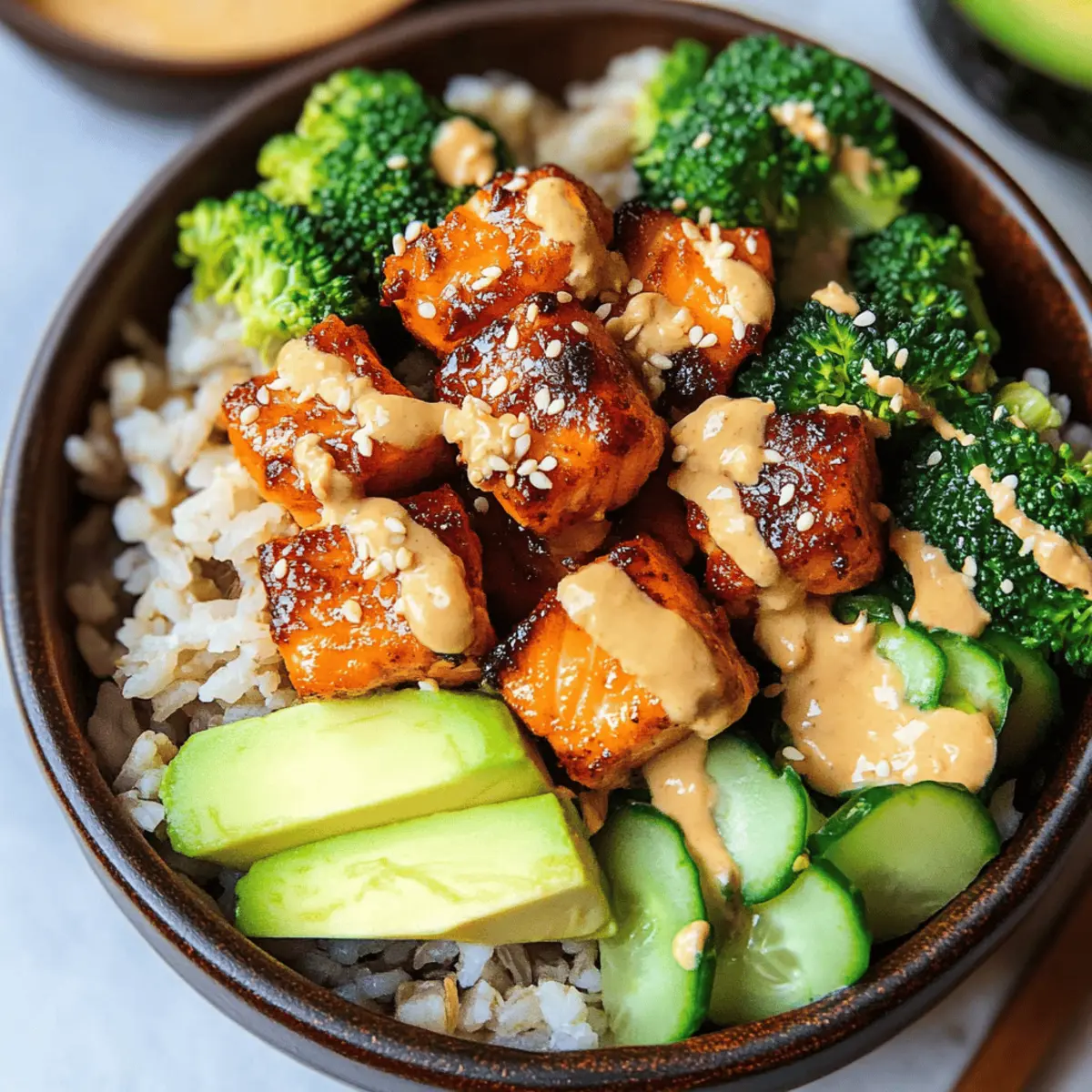 Crispy Bang Bang Salmon Bites Bowls for a Flavorful Feast