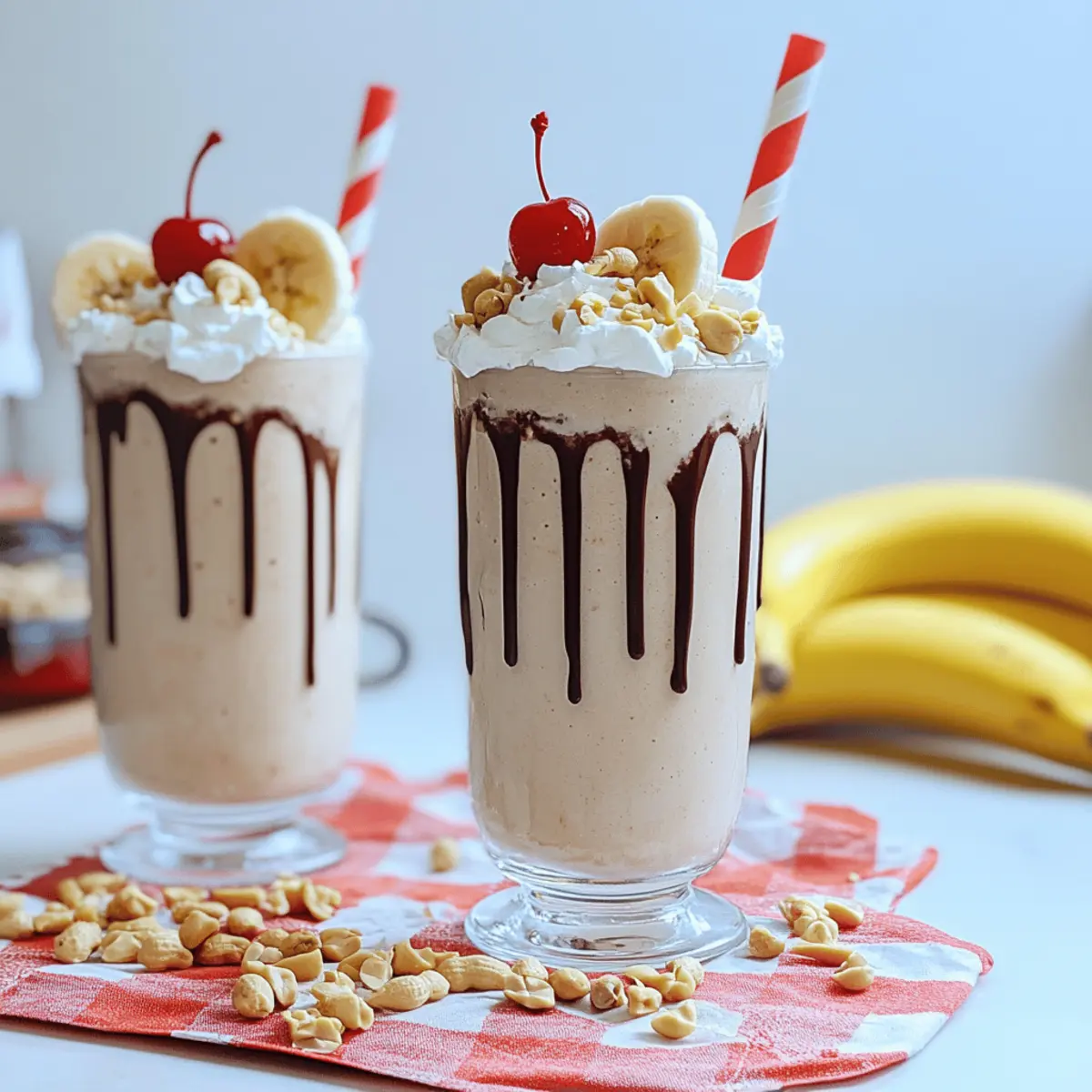 Creamy Banana Split Milkshake for the Ultimate Sweet Treat