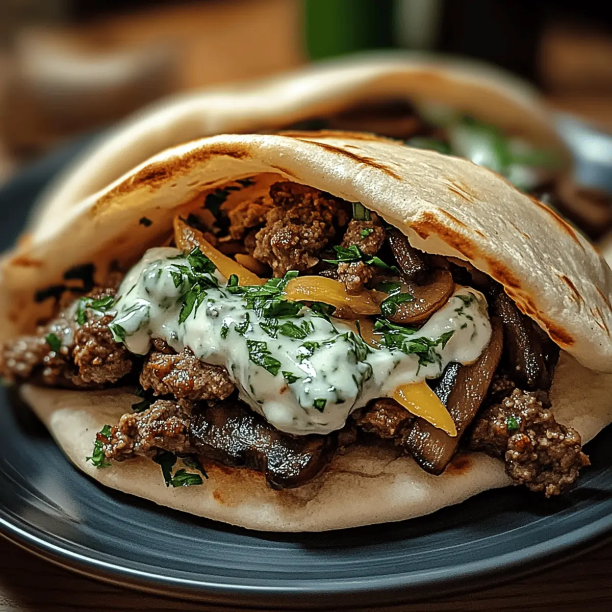 Cheesy Beef and Mushroom Pita Pockets for Easy Weeknight Wins