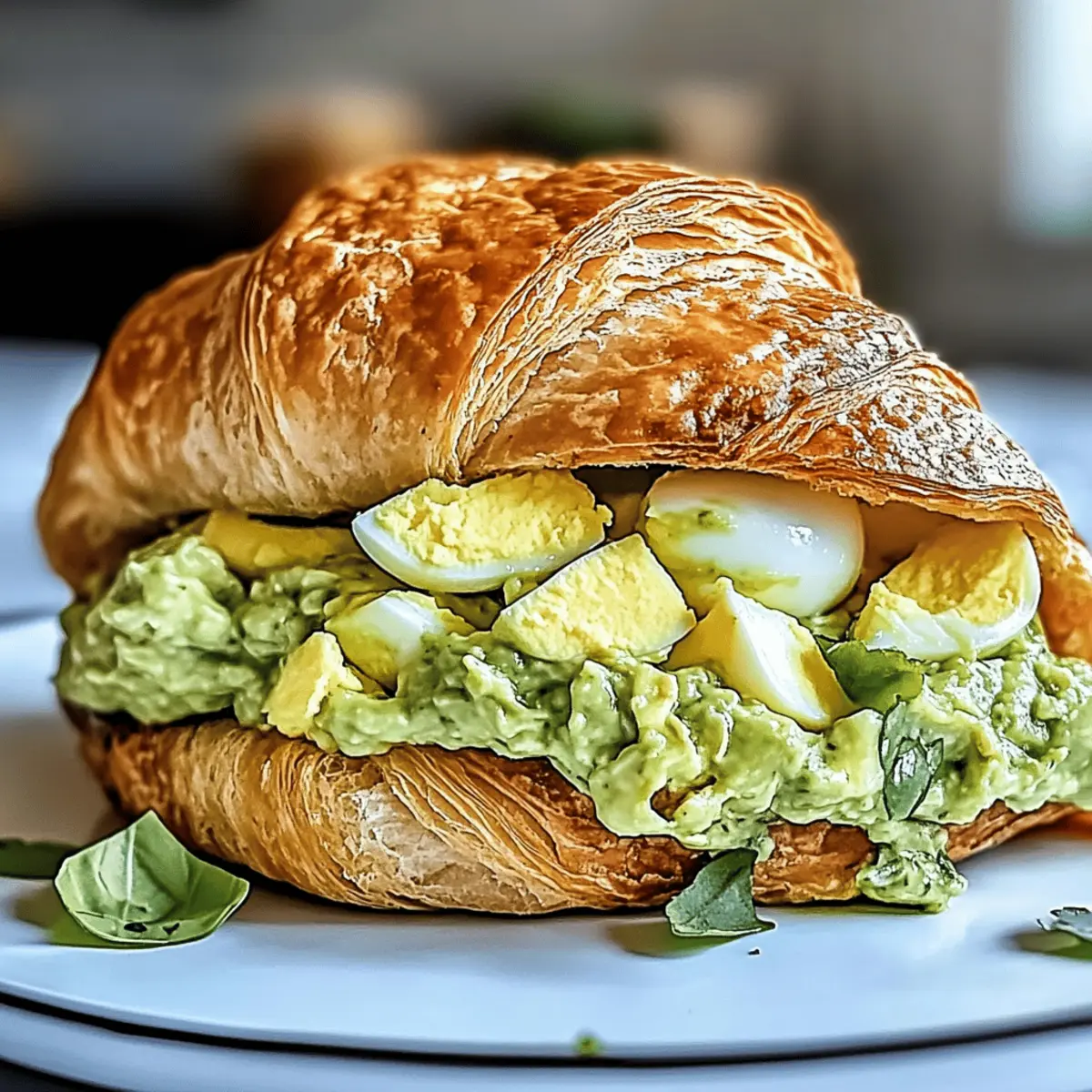 Delicious Avocado Egg Salad Croissant Sandwiches for Brunch Bliss