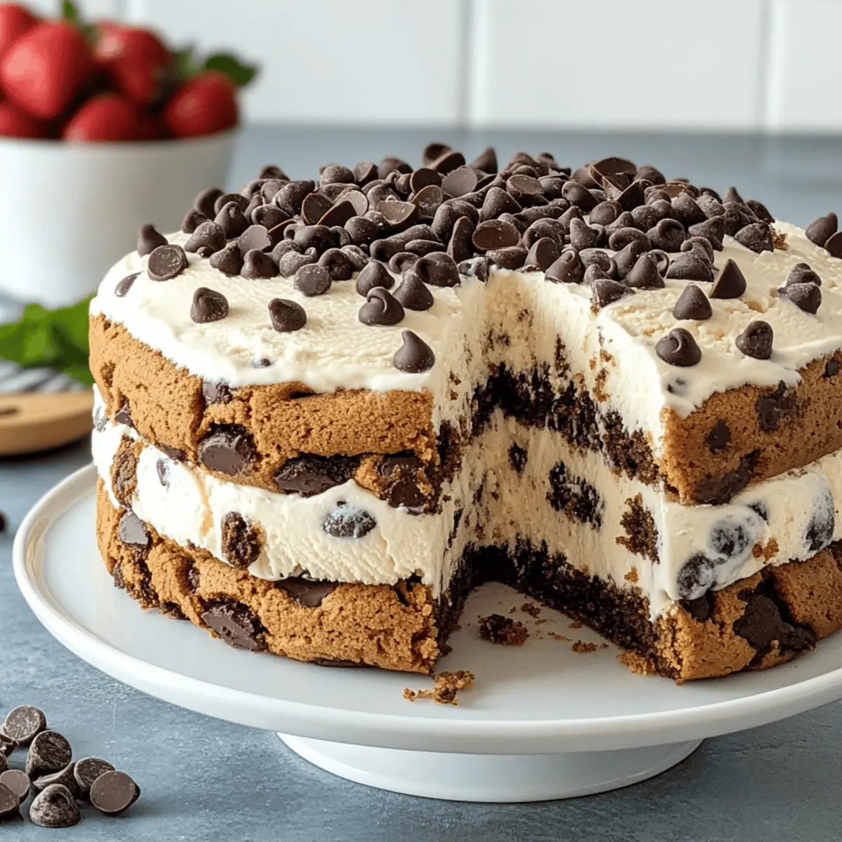 Decadent Chocolate Chip Cookie Ice Cream Cake to Wow Your Guests