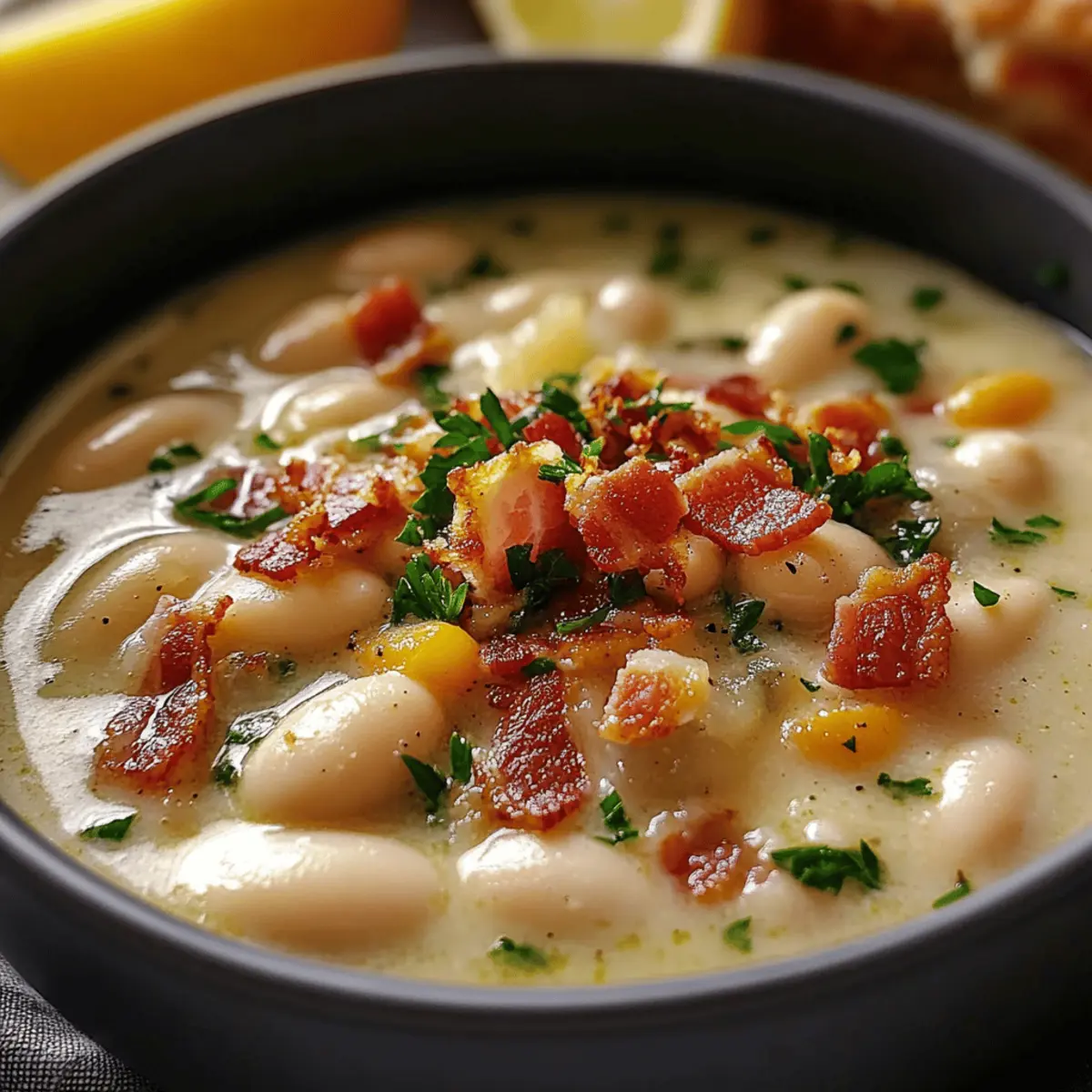 Hearty White Bean Soup with Bacon for Cozy Nights