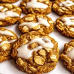 Iced Pumpkin Oatmeal Cookies