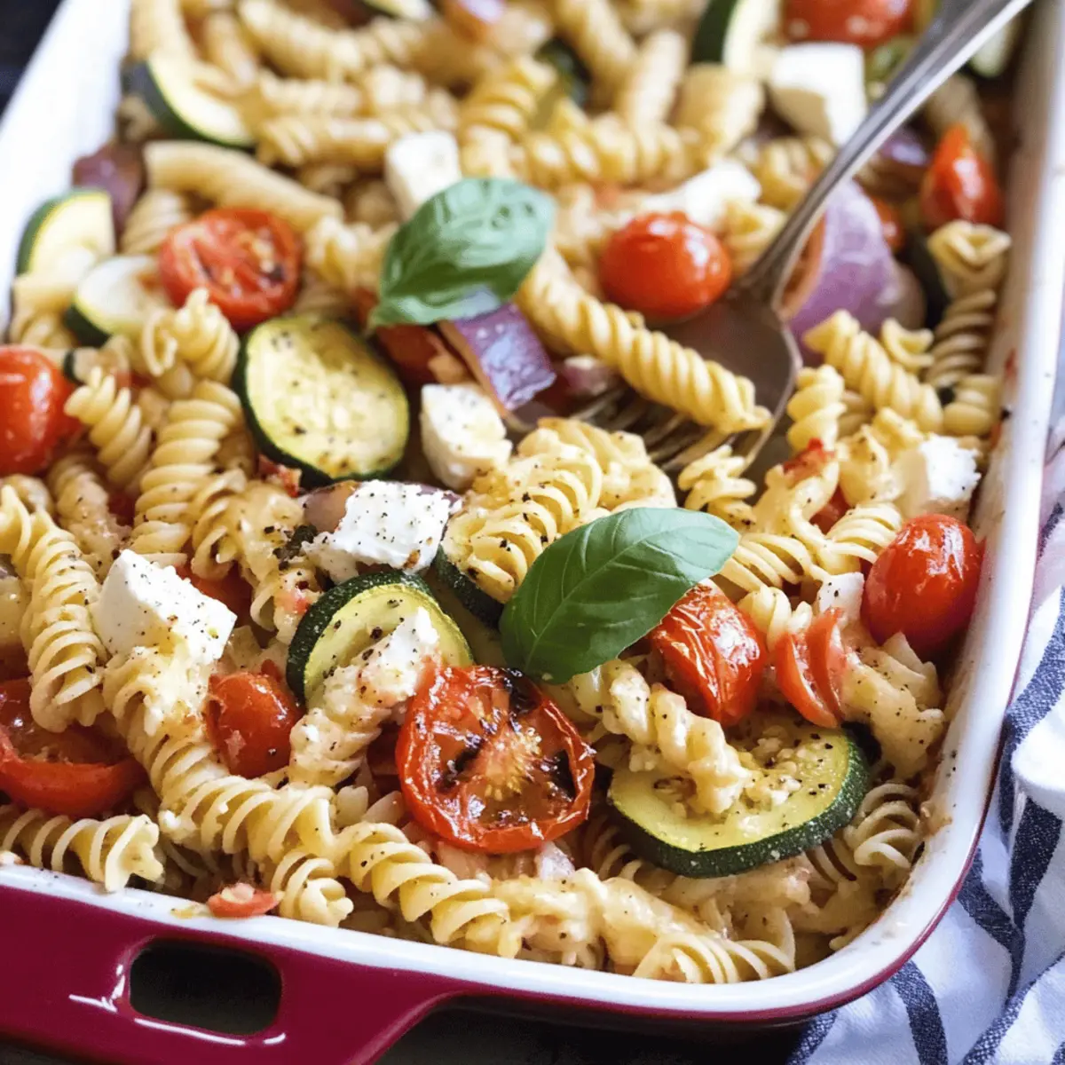 Baked Feta Pasta with Vegetables for a Healthy Delight