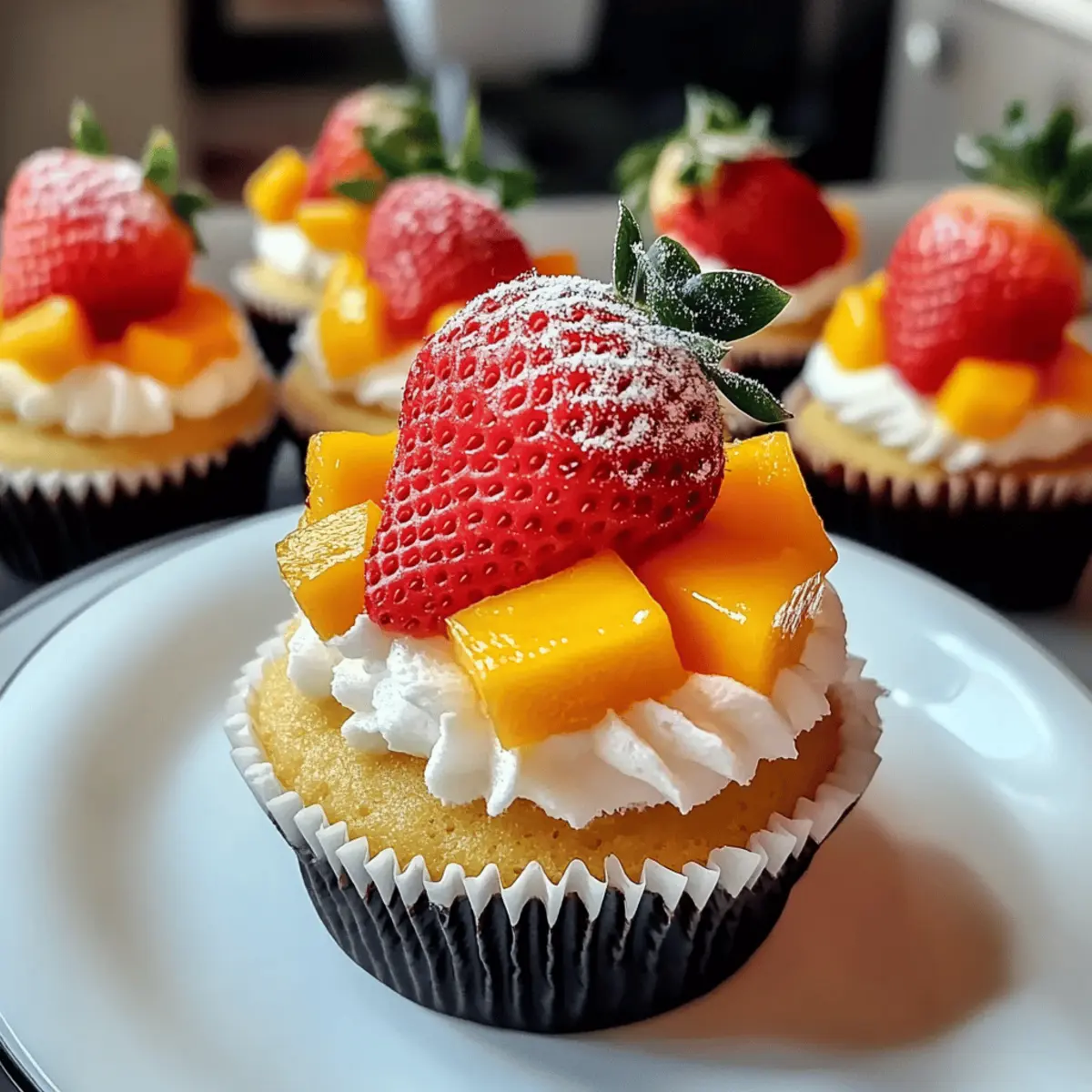 Delicious Strawberry Mango Cupcakes for a Tropical Treat