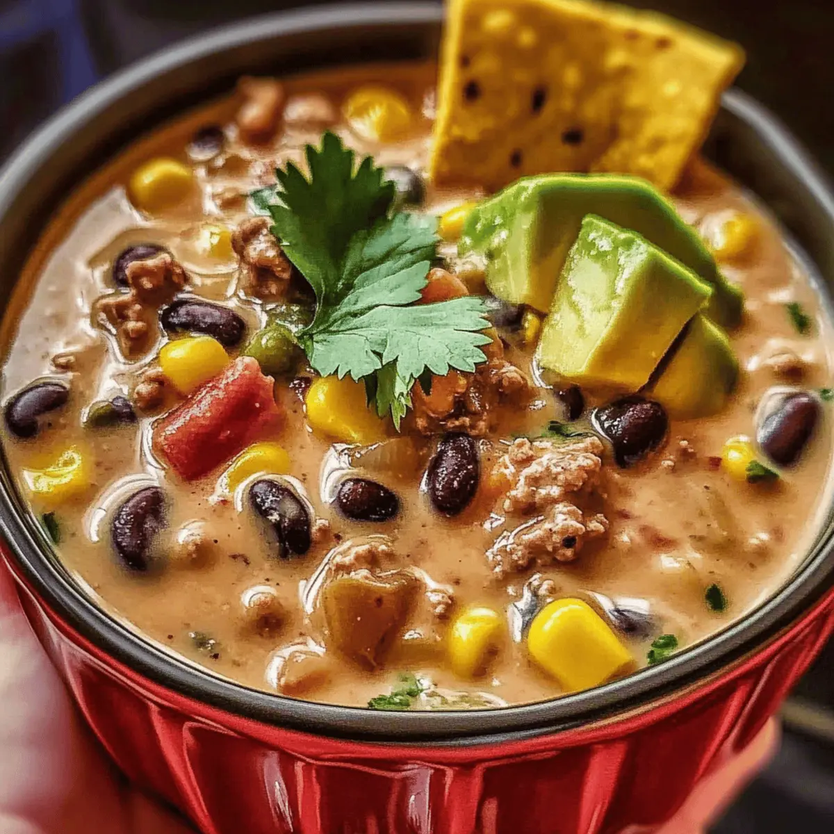 Creamy High Protein Taco Soup for Cozy Comfort Nights