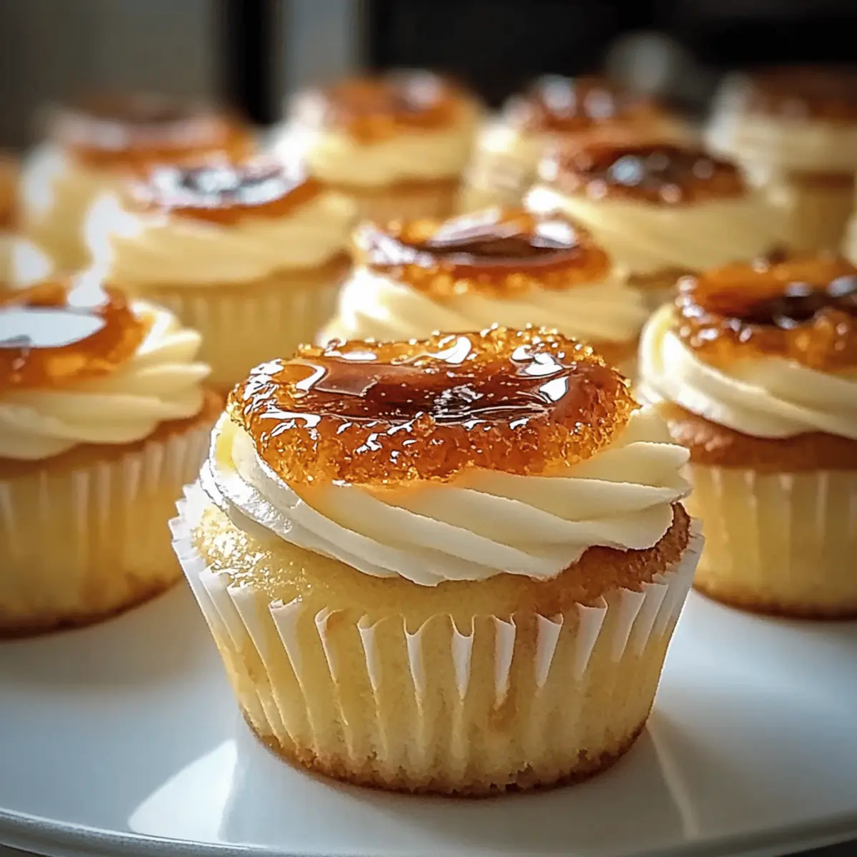 Indulge in Vanilla Bean Creme Brulee Cheesecake Cupcakes