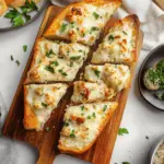 Chicken Alfredo Garlic Bread