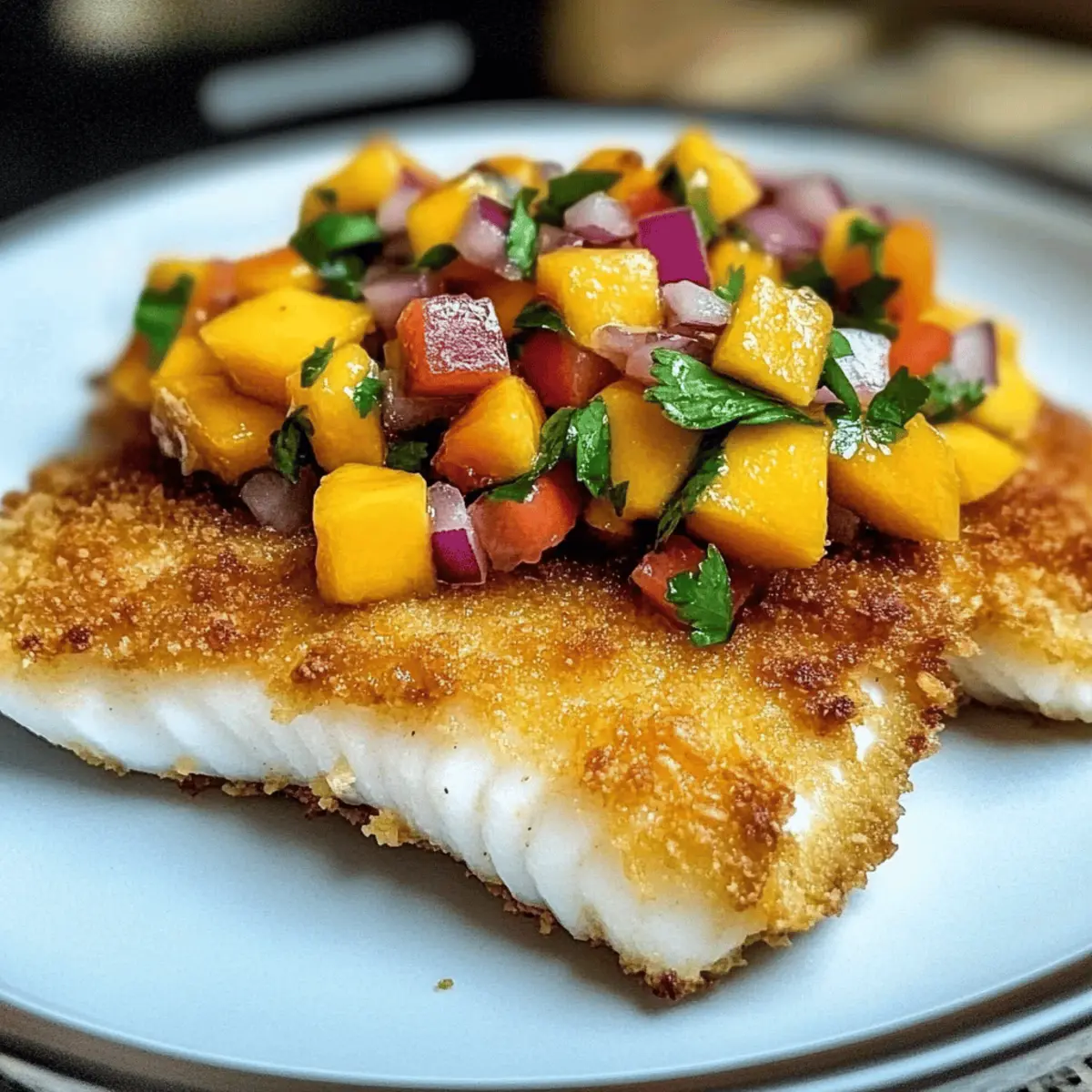 Coconut Crusted Fish with Mango Salsa – Taste the Tropics!