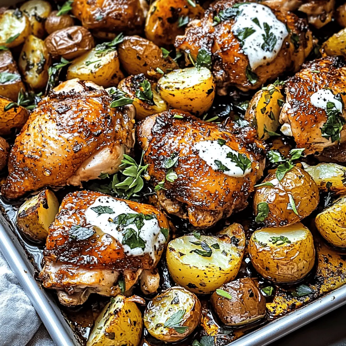 Lemon Balsamic Chicken & Potatoes: A Flavor-Packed One-Pan Delight