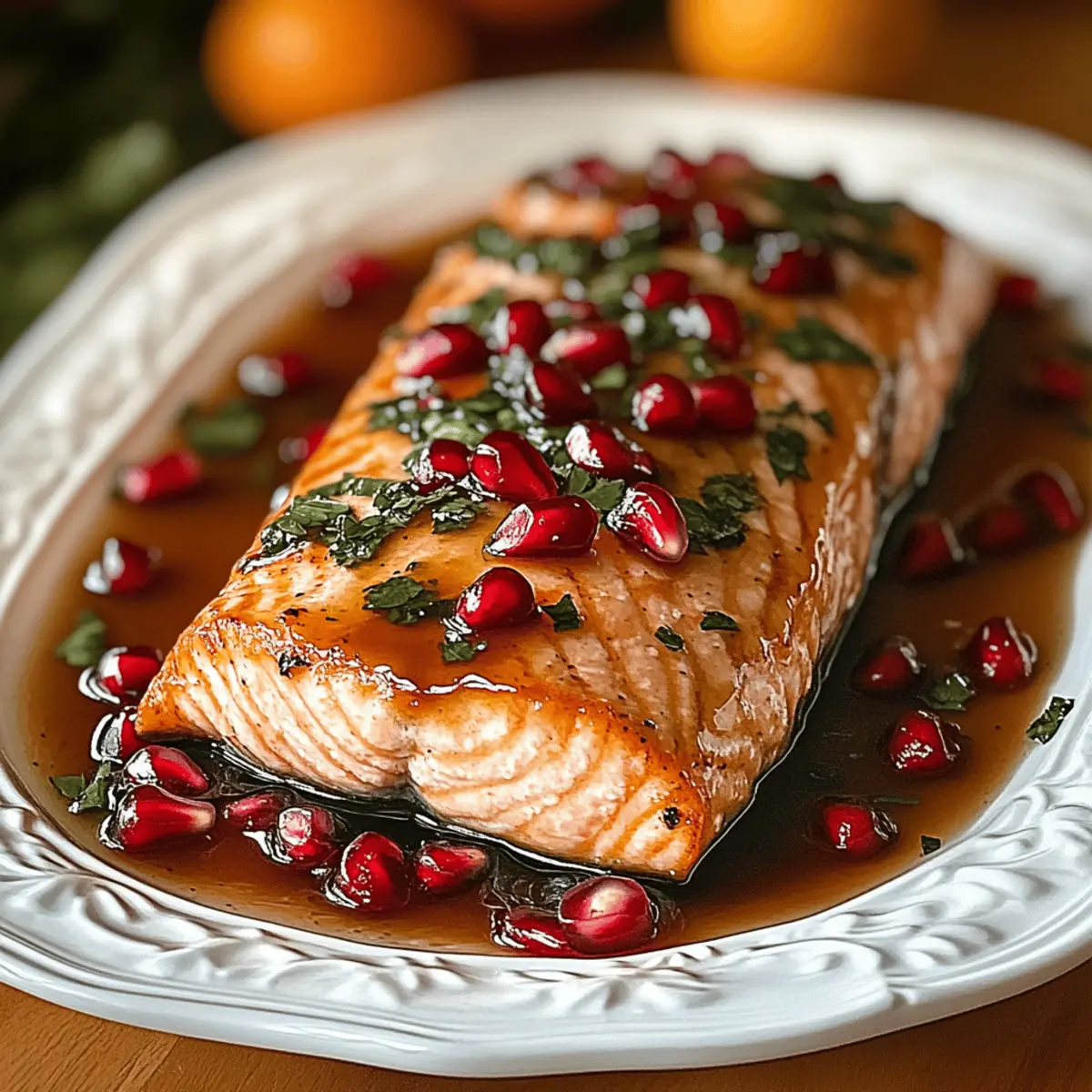 Pomegranate and Orange Glazed Salmon for Festive Feasts