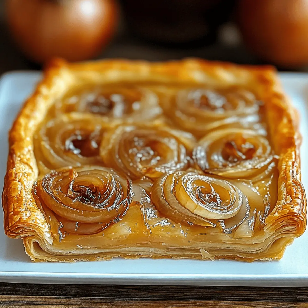 Savory Upside Down Onion Tart for Effortless Elegance
