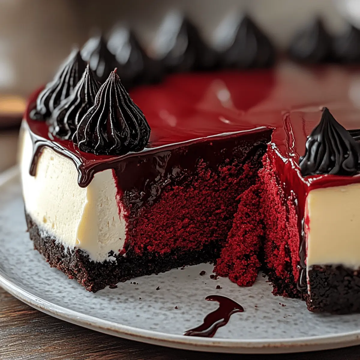 Vampire Bite Red Velvet Cheesecake: Sinfully Delicious Treat