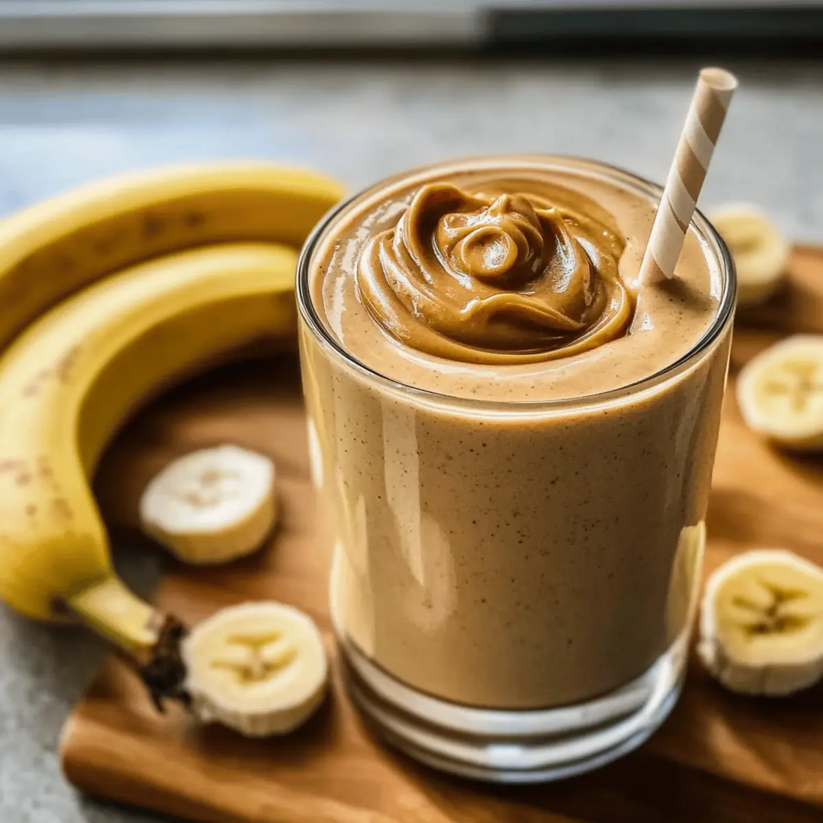 Peanut Butter Banana Protein Smoothie for Energy Boost