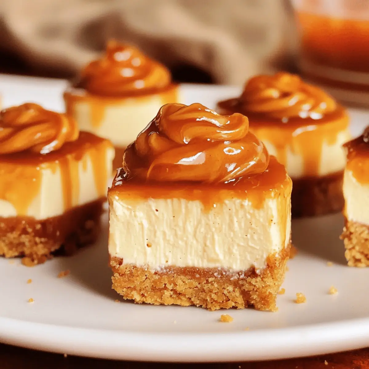 Mini Caramel Pumpkin Cheesecakes to Cozy Up Your Fall