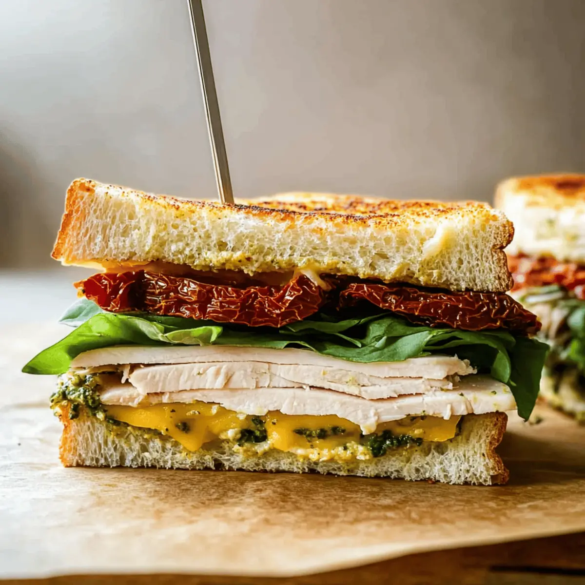 Savory Turkey Pesto Sandwich for Quick Flavorful Lunches
