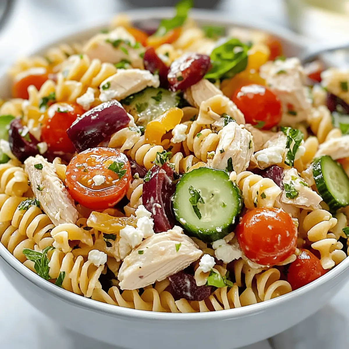 Delicious Mediterranean Chicken Pasta Salad for Fresh Flavor