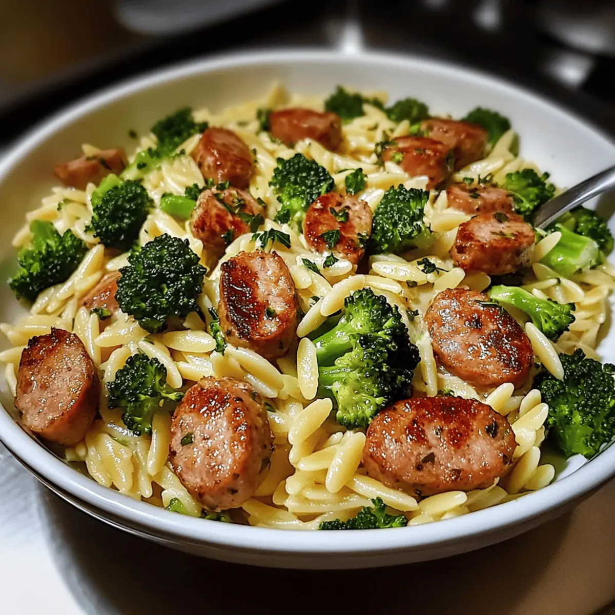 Quick Chicken Sausage and Broccoli Orzo for Cozy Nights