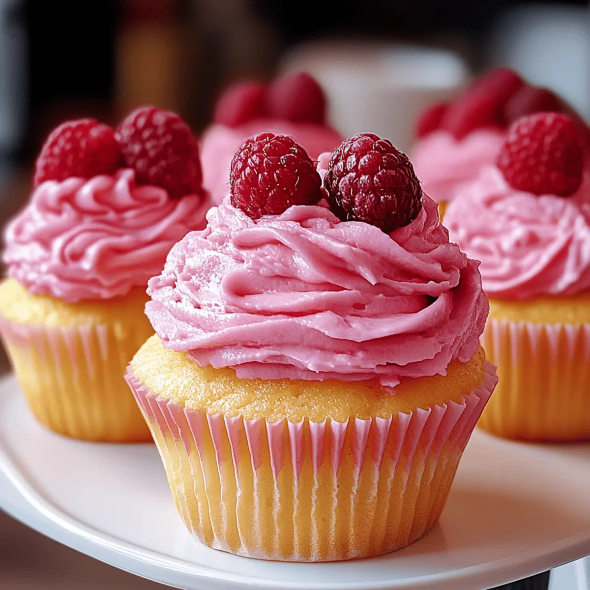 Delightful Raspberry Cupcakes with Sweet Berry Bliss