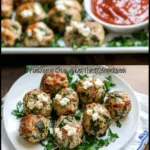Spinach Feta Baked Turkey Meatballs Recipe