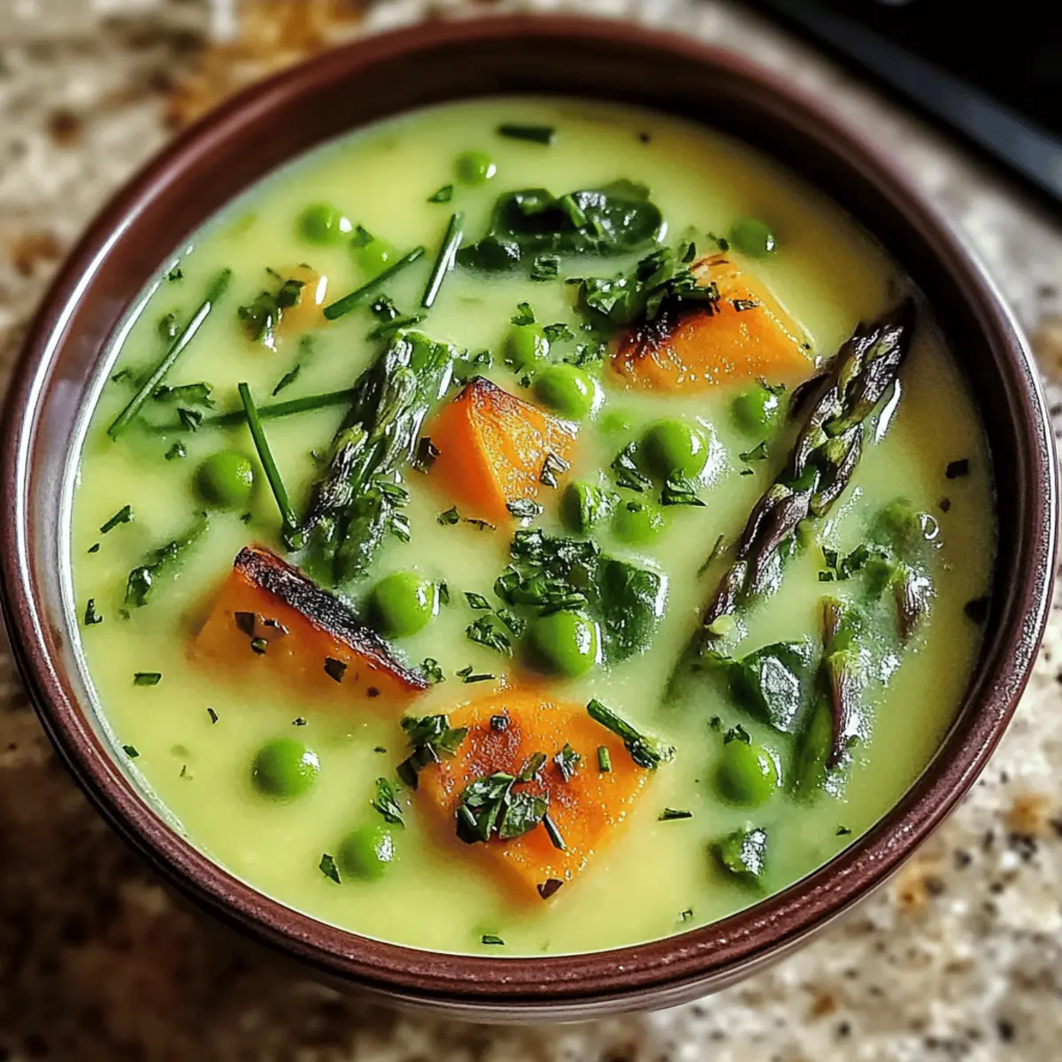 Creamy Spring Vegetable Soup That's Bursting with Flavor