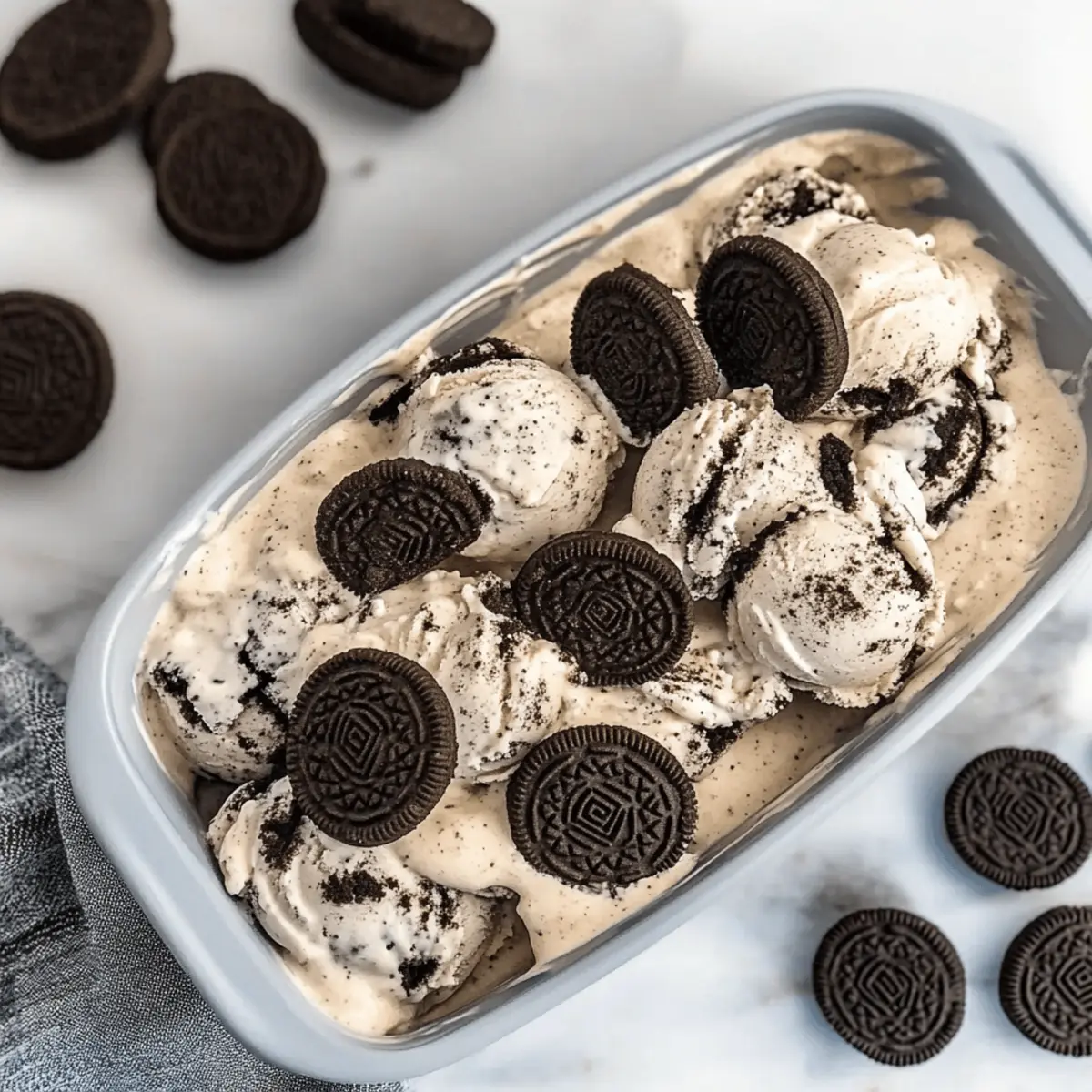 Delightfully Creamy No Churn Oreo Ice Cream in Just 4 Steps