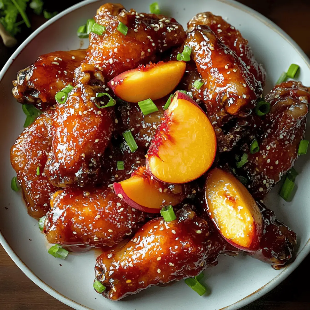 Delicious Hot Honey Peach Wings for Your Next Game Day Fun