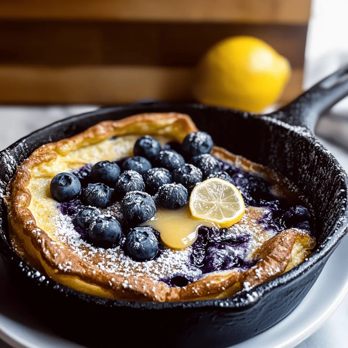 Fluffy Blueberry Dutch Baby Pancake for a Perfect Breakfast