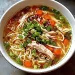 Aromatic Ginger Garlic Chicken Noodle Soup