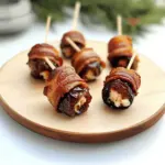 Bacon Wrapped Dates with Goat Cheese
