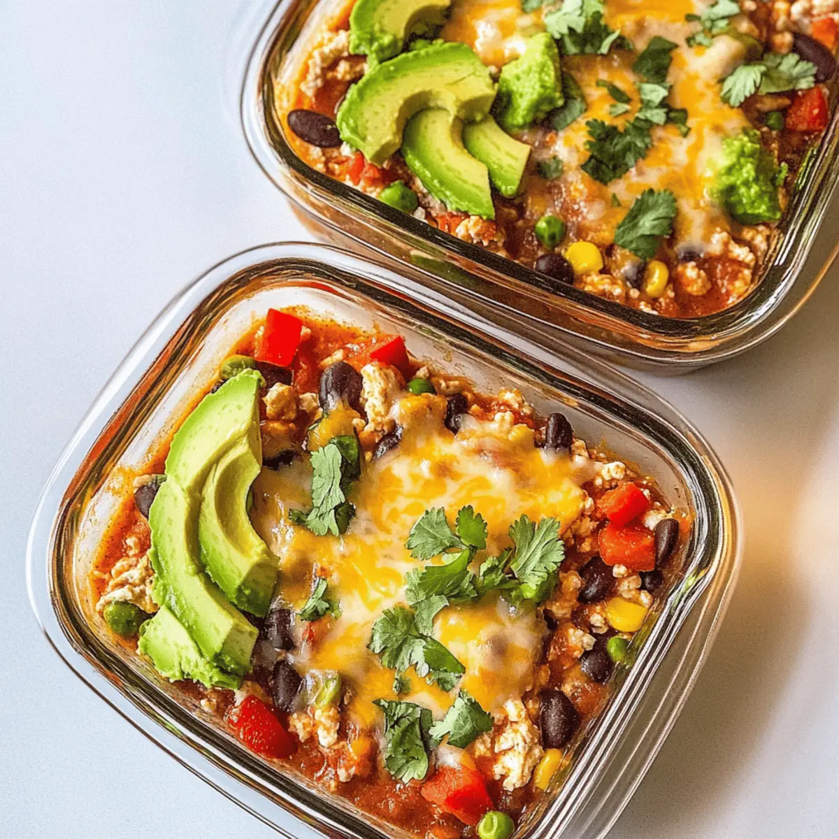 Savory Chicken Cottage Cheese Enchilada Bowls for Meal Prep