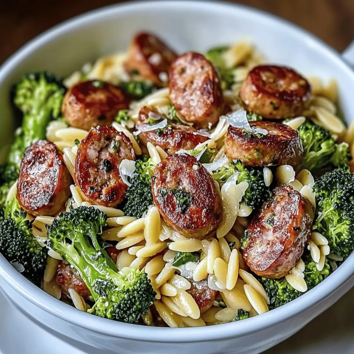 Hearty Chicken Sausage Broccoli Orzo in Just 30 Minutes