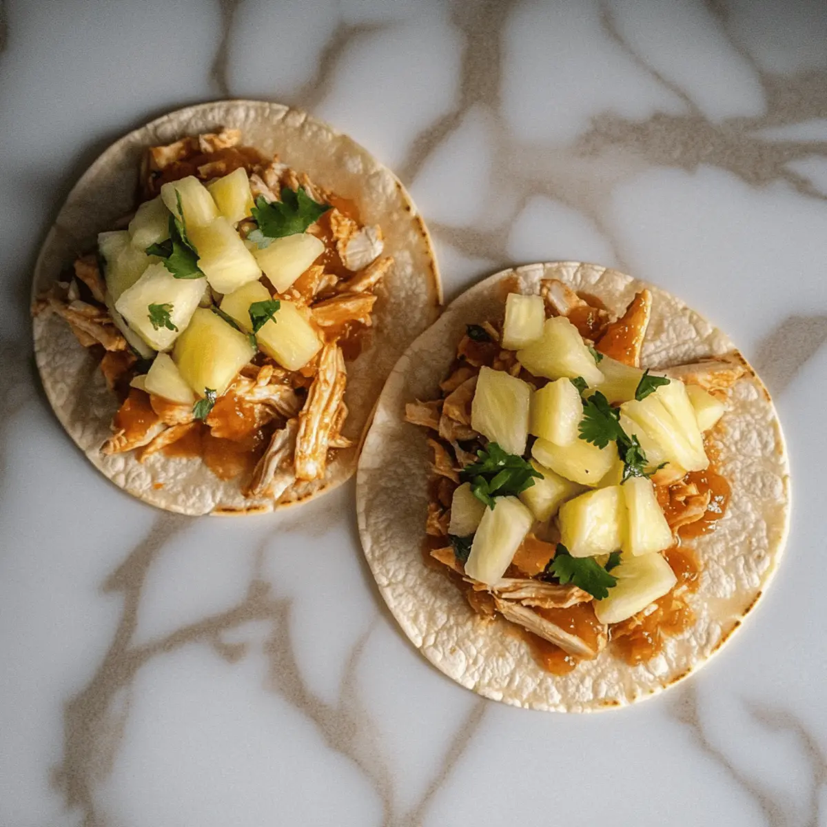 Delicious Chicken Tinga Tacos with Pineapple Salsa for Taco Night
