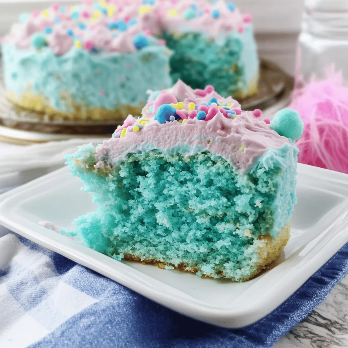 Colorful Cotton Candy Cake: A Sweet Birthday Surprise!