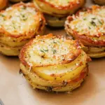 Crispy Parmesan Potato Stacks