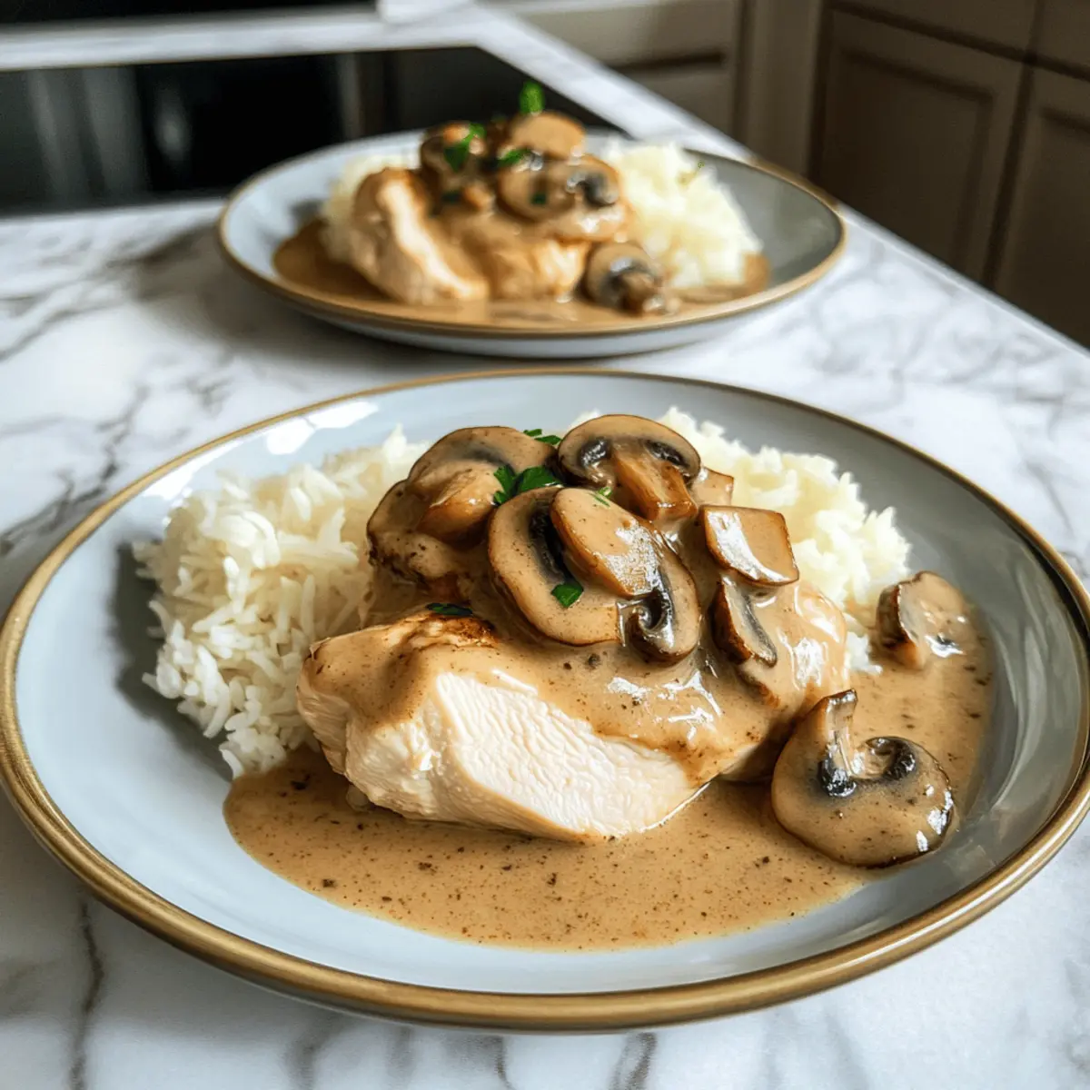 Crockpot Creamy Mushroom Chicken for Two: Cozy Dinner Bliss