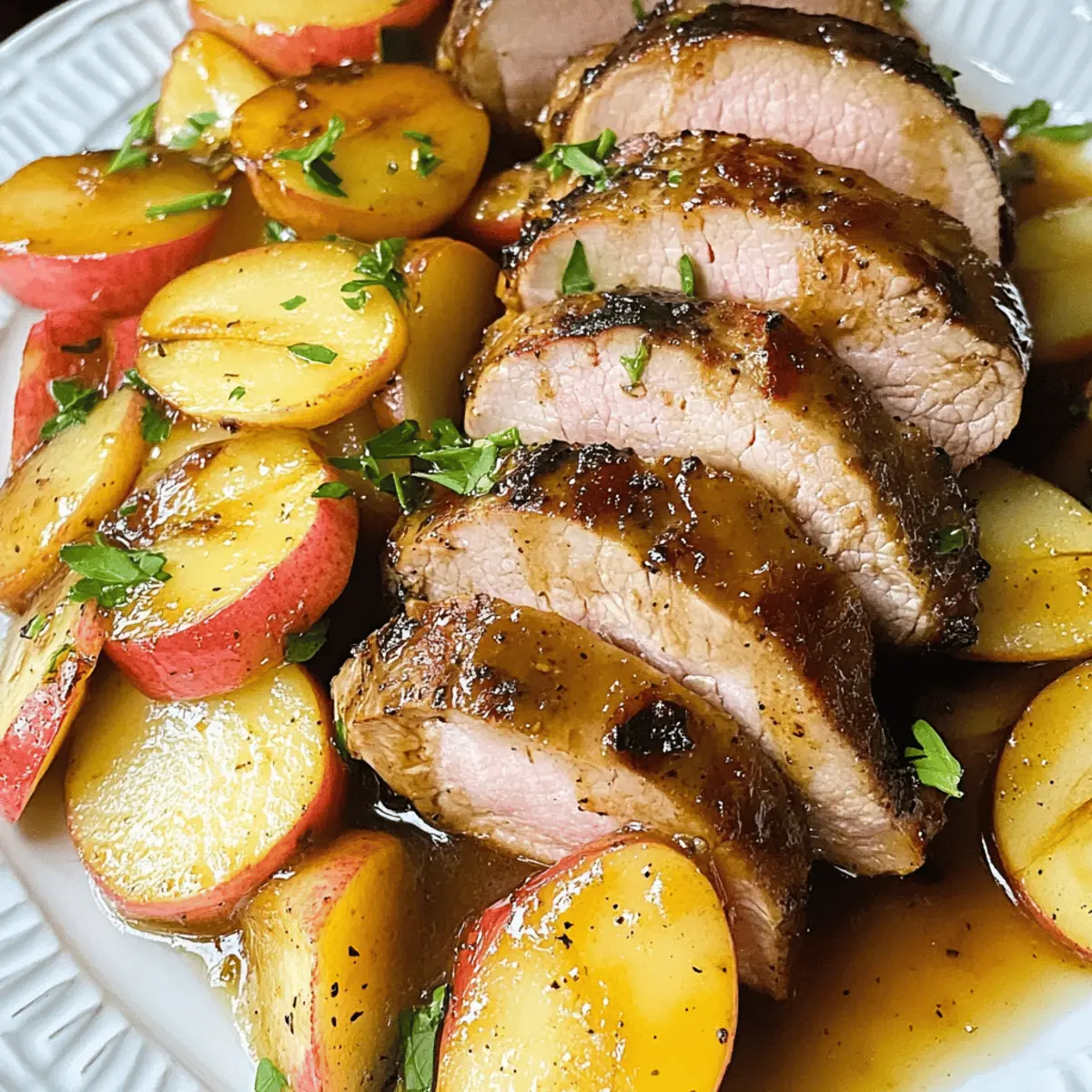 Maple Glazed Pork Tenderloin with Sautéed Apples for Cozy Nights