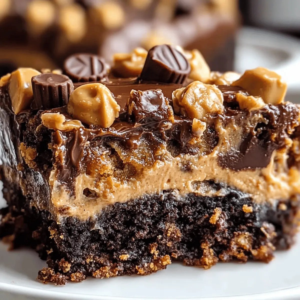 Indulge in Gooey Peanut Butter Cup Dump Cake Bliss