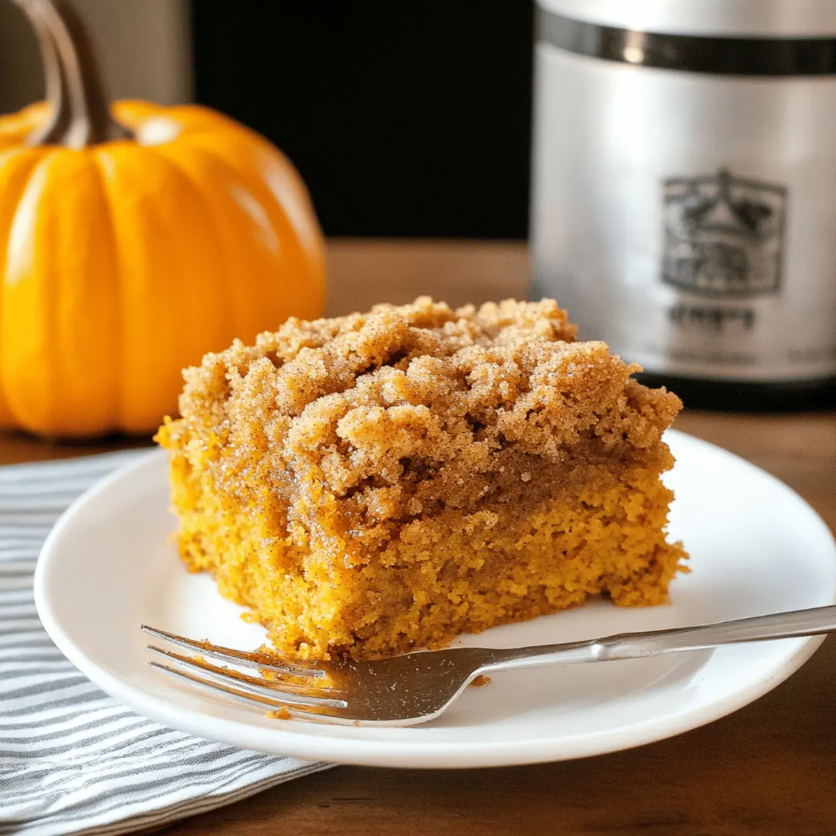 Irresistibly Moist Pumpkin Crumb Cake for Cozy Fall Mornings
